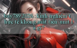 bay789 2026 kinh nghiệm thực tế không mất tiền unit là gì