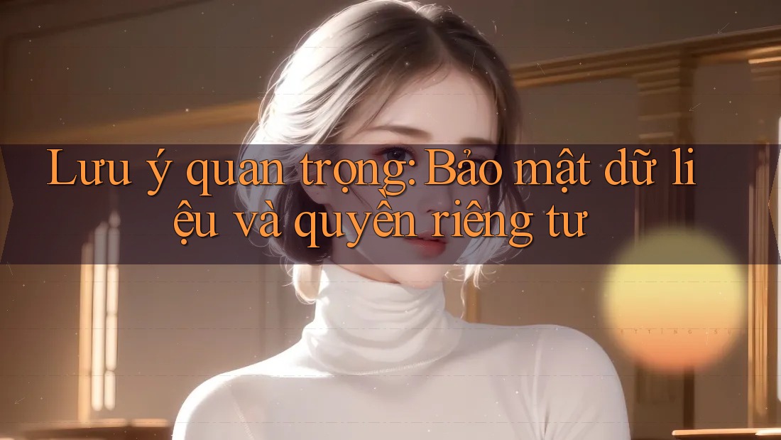 Lưu ý quan trọng: Bảo mật dữ liệu và quyền riêng tư Lưu ý quan trọng: Bảo mật dữ liệu và quyền riêng tư