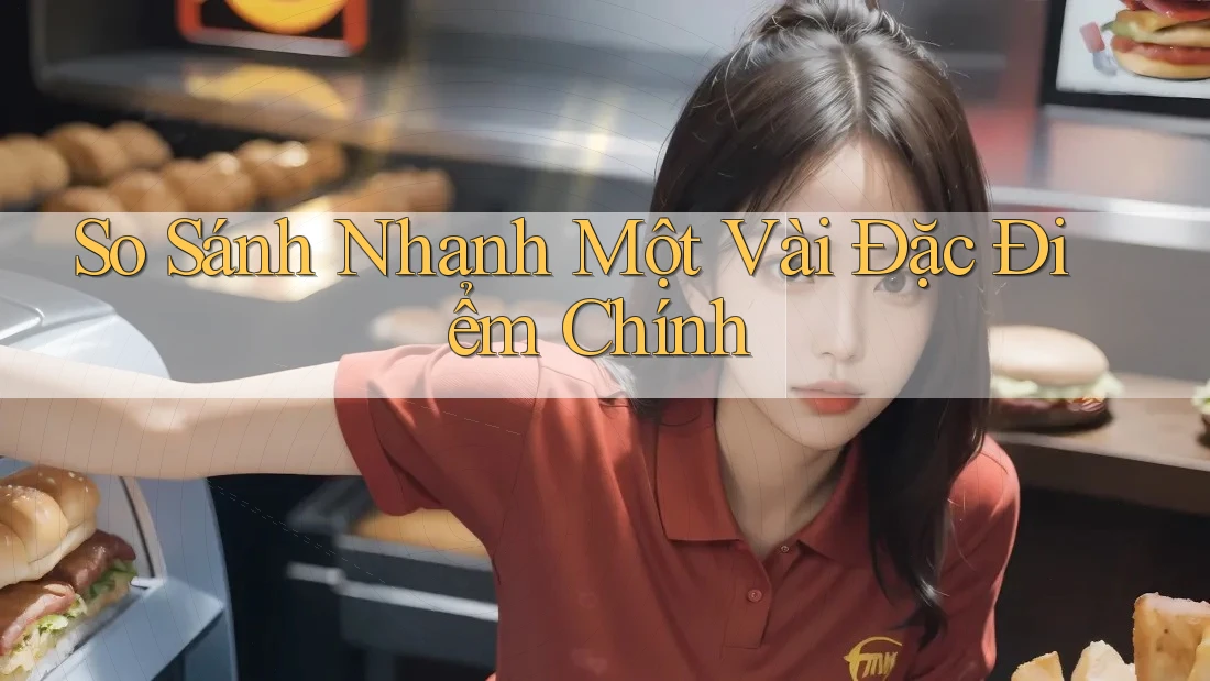 So sánh nhanh một vài đặc điểm chính