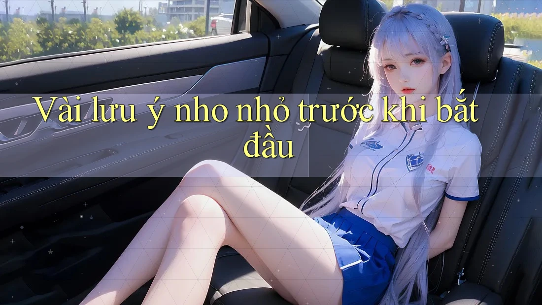 Vài lưu ý nho nhỏ trước khi bắt đầu
